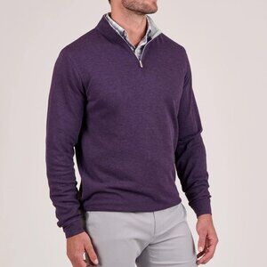 Peter Millar Crown Comfort Quarter-Zip Pullover Purple Mens XL